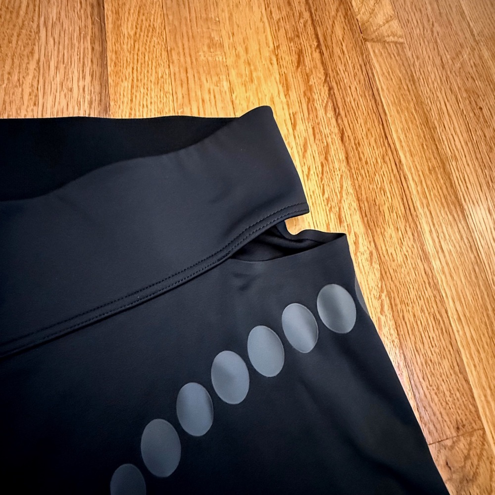 Reebok x Cardi B Women's 3X Black High-Rise Leggings with Waistband Cutouts Plus - Picture 7 of 7